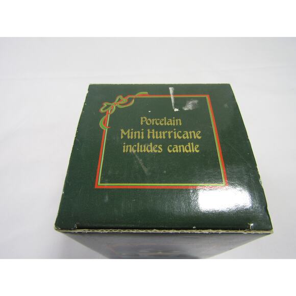Porcelain Mini Hurricane with Candle Home Decor Glass Light Lantern Open Box - Picture 10 of 11